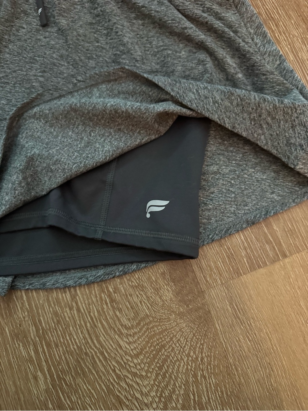 Fabletics Gray Heather Drawstring Skort - Picture 4 of 6